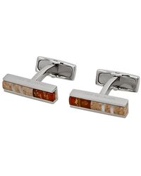 Montblanc - Deco Cuff Links With Wood And Amber Inlays 111333 - Lyst