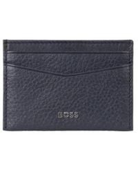 BOSS - Metal Logo Crosstown Leather Card Holder - Lyst