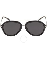 Burberry - Jude Dark Gray Pilot Sunglasses Be4377 300187 58 - Lyst