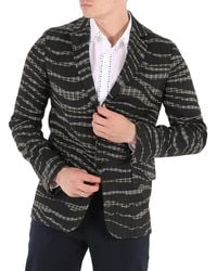 Roberto Cavalli - Aragon Zebra And Check Print Jacket, Brand Size 46 (Us - Lyst