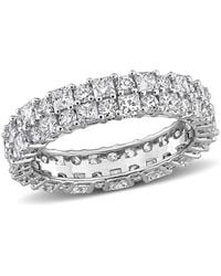 Created Forever - 2 3/5Ct Tw Round And Princess Cut Double-Row Lab-Grown Diamond Eternity Ring - Lyst