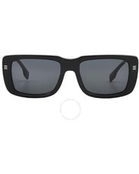Burberry - Jarvis Dark Grey Rectangular Sunglasses Be4376u 300187 55 - Lyst