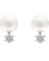 Swarovski - Matrix Pierced Earrings Studs Rhodium Shiny - Lyst