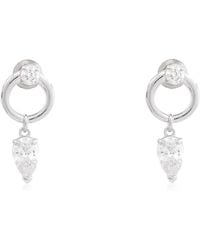 Swarovski - Mesmera Rhodium Plated Drop Earrings - Lyst