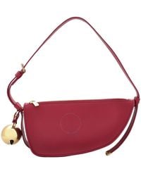 Burberry - Mini Shield Sling Bell Charm Leather Shoulder Bag - Lyst