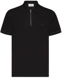 Ferragamo - Zip Basic Cotton Polo - Lyst