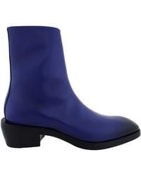 Ferragamo - Fuerte Leather Ankle Boots - Lyst