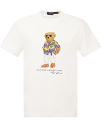 Polo Ralph Lauren - Teddy Bear-Print Cotton T-Shirt - Lyst
