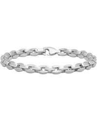 Robert Alton - Oval Link Stainless Steel Bracelet - Lyst