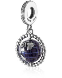 PANDORA - Spinning Globe Dangle Charm - Lyst