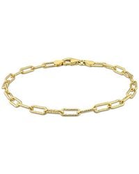 Amour - 3.5Mm Fancy Cut Paperclip Chain Bracelet - Lyst