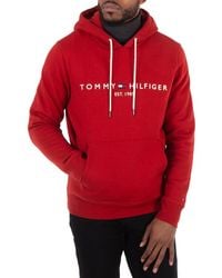 Tommy Hilfiger - Embroidered Tommy Logo Hoodie - Lyst