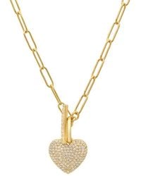 Kylie Harper - 14K Over Paperclip Heart Toggle Necklace - Lyst
