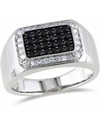 Amour - Halo Spinel And Sapphire Square Ring - Lyst