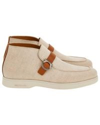 Ferragamo - Gancini Buckle Desert Boots - Lyst