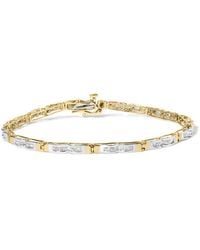 Haus of Brilliance - 10K 1.00 Cttw Baguette-Cut Channel Diamond Link Bracelet - Lyst