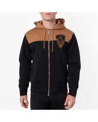 Burberry - Logo Patch Front Zip Hoodie - Lyst