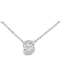 Haus of Brilliance - 925 Sterling 1.0 Cttw Lab Grown Round-Cut Diamond Pendant Necklace 18" - Lyst