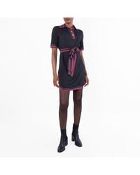 Ferragamo - Gancio Quarter-Button Jacquard Dress - Lyst