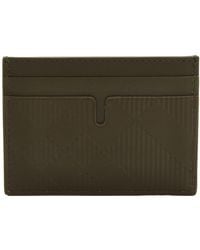 Burberry - Sandon Check-Pattern Leather Card Holder - Lyst