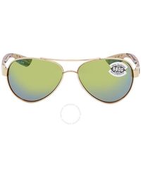 Costa Del Mar - Loreto Green Mirror Polarized Glass Sunglasses Lr 64 Ogmglp 56 - Lyst