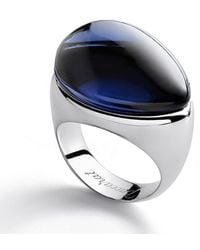 Baccarat - 's Galea Sterling Silver Blue Crystal Ring 280617 - Lyst