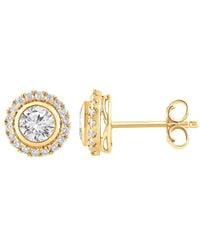 Brilliant Diamond - 9Kt 1.25 Carat Lab Grown Diamond Stud Earrings For - Lyst