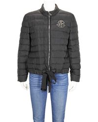 Moncler Crystal Logo Padded Jacket - Black