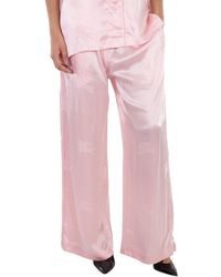 Burberry - Ekd Wide Leg Silk Jacquard Trousers, Brand Size 4 (Us - Lyst