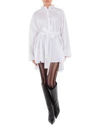 Max Mara - Tea Cotton Poplin Belted Shirt - Lyst