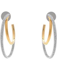 Swarovski - Hyperbola Pierced Earrings Mixed Plating Clear - Lyst