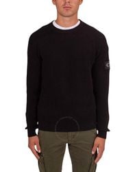 Calvin Klein - Waffle Cotton Badge Jumper - Lyst
