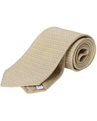 Ferragamo - Gancini Micro-Print Silk Tie - Lyst