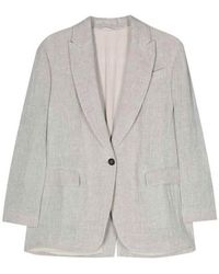 Brunello Cucinelli - Light Linen Blazer, Brand Size 42 (Us - Lyst