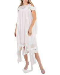 JW Anderson - Ladies Silk Draped Midi Dress, Brand Size 8 (Us - Lyst