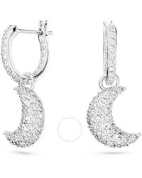 Swarovski - Rhodium Plated Lunda Drop Earrings - Lyst