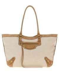 Balenciaga - Sand Canvas Le City Shopping Bag Natural/Camel Borse A Mano - Lyst
