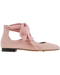 Bally - Lavin Lace-Up Leather Ballerinas, Brand Size 36.5 Us - Lyst