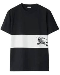 Burberry - Ekd Stripe Short Sleeve Cotton T-Shirt - Lyst