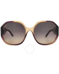 Ferragamo - Red Oval Sunglasses Sf943s - Lyst
