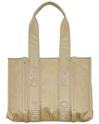 Chloé - Woody Logo Medium Tote Bag - Lyst