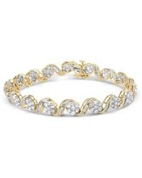 Haus of Brilliance - 10K 5.00 Cttw Round-Cut And Baguette-Cut Diamond Floral Link 7.25" Bracelet (I-J Color, I2-I3 Clarity) - Lyst