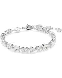 Swarovski - Mesmera Mixed Cuts Rhodium Plated Bracelet - Lyst
