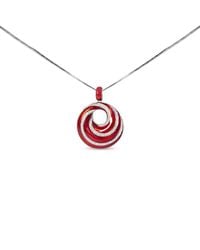 Haus of Brilliance - 925 Sterling Enamel And 1/2 Diamond Endless Swirl Medallion 18" Pendant Necklace (F-G Color, Vs1-Vs2 Clarity) - Lyst