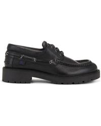 Burberry - Raft Leather Boat Shoes, Brand Size 44 Us - Lyst