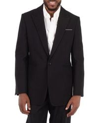 Burberry - Single-Breasted Wool Tailored Jacket, Brand Size 50 Us - Lyst