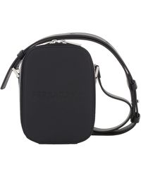 Ferragamo - Logo Embroided Shoulder Bag - Lyst