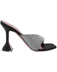 AMINA MUADDI - Ladies Satin/ Crystals Shiona Slippers, Brand Size 36 (Us - Lyst