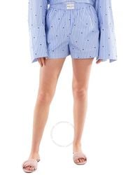 ROTATE BIRGER CHRISTENSEN - Elasticated Stripe Shorts - Lyst