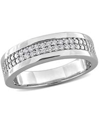 Created Forever - 1/5Ct Tw Lab Grown Diamond Double Row Band - Lyst